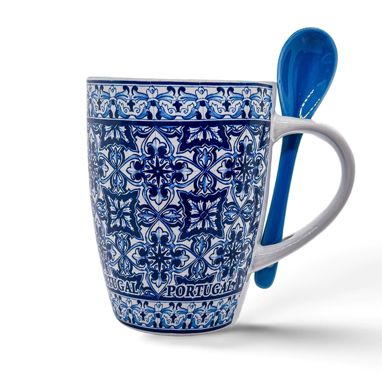 Portugiesische blaue Fliesen-Tasse, ideal für Kaffee oder Dekoration, individuelle Geschenkbox