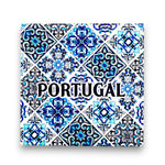 Decorative tile pattern with 'Portugal' text on a white background