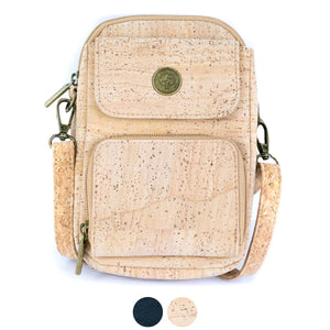 Cork Crossbody Phone Bag – Lightweight Vegan Sling Purse with Multi-Pockets BAG-2364