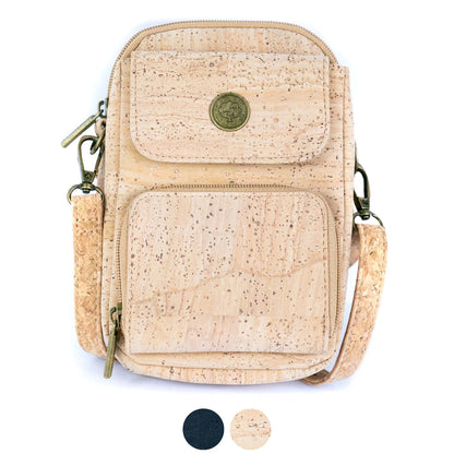 Cork Crossbody Phone Bag – Lightweight Vegan Sling Purse with Multi-Pockets BAG-2364