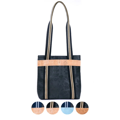Women’s Cork & Webbing Shoulder Tote Bag BAGP-297