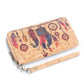 Cartera para tarjetas de corcho natural con cremallera y diseños variados para mujer BAG-2235