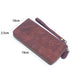 Brown Blue and black women cork card wallet with hand strap BAG-2206