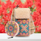 Natural Cork Women's Printed Phone Pouch with Detachable Coin Purse BAG-2310