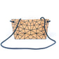 Bolso cruzado para mujer con diseño geométrico irregular de corcho - 2263