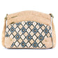 Dames kurk crossbody tas met drie lijnen rits BAG-2284