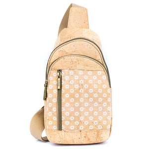 Cork Sling Bag with Adjustable Strap – Floral & Geometric Patterns BAG-2374