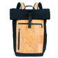 Mochila urbana para portátil de hombre con fusión de corcho y lona BAG-2286