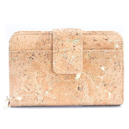 Natuurlijke kurk rits-portemonnee voor dames BAG-2202
