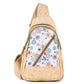 Bandolera de corcho con panel frontal estampado BOLSO-2369