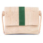 Kork Umhängetasche mit farbigem Streifen – Vegane Schultertasche BAGP-356