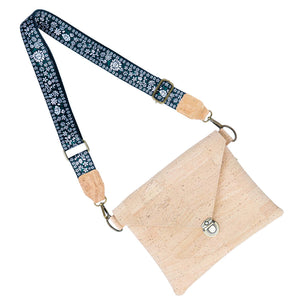 Bolso de Hombro de Corcho con Solapa Intercambiable - Bolso de Mano Vegano BAGP-354