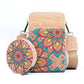 Natural Cork Women's Printed Double Layer Phone Pouch BAG-2312