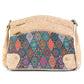 Dames kurk crossbody tas met drie lijnen rits BAG-2284