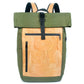 Mochila urbana para portátil de hombre con fusión de corcho y lona BAG-2286