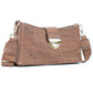 Elegante bolso bandolera de corcho con broche dorado y correa de algodón para mujer BAG-2320