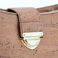 Elegante bolso bandolera de corcho con broche dorado y correa de algodón para mujer BAG-2320