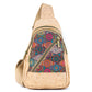 Bandolera de corcho con panel frontal estampado BOLSO-2369