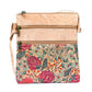 Cork Women's Double Zip Flower print Crossbody Bag BAG-2266