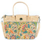 Cork Handbag –  Tile and Floral Pattern BAGD-611