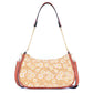 Boho-chice bedruckte Kork- & braune PU-Leder Umhängetasche BAG-2336-FGHI