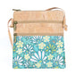 Cork Women's Double Zip Flower print Crossbody Bag BAG-2266