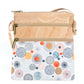 Cork Women's Double Zip Flower print Crossbody Bag BAG-2266