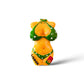 A small magnet featuring a figurine of a bikini girl wearing a green bikini with white polka dots. "LISBOA" is written on the left side of the bottoms, and a tiny Portuguese flag adorns the right. This charming souvenir stands out against its white background.