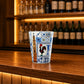 Porto glass shot souvenir featuring traditional Portuguese rooster illustration, azulejo tile patterns, and Porto cultural symbols