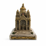 Front view of the Santa Luzia Basilica miniature souvenir from Viana do Castelo isolated on a white background, featuring its iconic architecture and detailed façade.