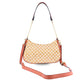 Boho-chice bedruckte Kork- & braune PU-Leder Umhängetasche BAG-2336-FGHI
