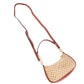 Boho-chice bedruckte Kork- & braune PU-Leder Umhängetasche BAG-2336-FGHI