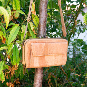 Stylish Front Pocket Cork Crossbody Wallet & Mobile Phone Bag BAG-2271