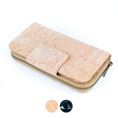 Elegante y funcional cartera larga de corcho para mujer BAG-2306