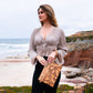 Natural Cork with Coffee Bean Fusion: Women's Crossbody Bag and Clutch Design BAG-2290