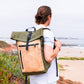 Mochila urbana para portátil de hombre con fusión de corcho y lona BAG-2286
