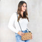 Bolso cruzado para mujer con diseño geométrico irregular de corcho - 2263