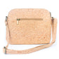 Bolso bandolera de corcho natural con borla y cremallera para mujer BAG-2291