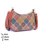 Bohemian Chic Printed Cork & Brown PU Leather Crossbody Bag BAG-2336