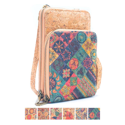 Bolsa Bandolera/Monedero para Teléfono de Corcho Natural para Mujer BAGD-2240