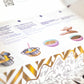 Inside of Portugal brigadeiro kit showing illustrated step-by-step preparation instructions