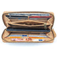 Abstract Frida Art Cork Zipper Wallet- BAG-2076