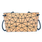 Bolso cruzado para mujer con diseño geométrico irregular de corcho - 2263