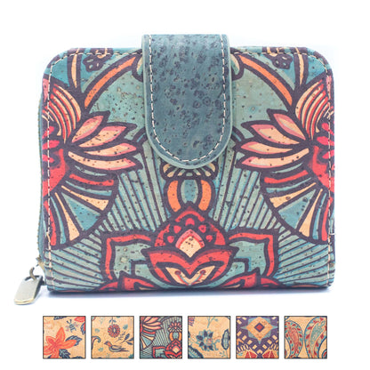 Billetera tarjetero de corcho con diseño Billetera de corcho BOLSO-2087