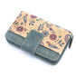 Damen Geldbörse aus Kork mit türkisfarbenem Muster BAG-2088