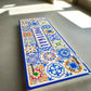 Portugal Decorative Metal Sign Souvenir with Multicolored Traditional Azulejo Tile Design