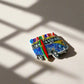 Quarteira Souvenir Magnet – Portuguese Azulejo Camper Van with Surfboard