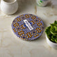 Decorative plate with Portuguese design on a plain background