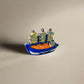 Nazaré Fridge Magnet – Portugal Souvenir Featuring Traditional Fishing Boat and Dried Fish