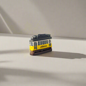 Lisbon Fridge Magnet – Portugal Souvenir Featuring the Iconic Yellow Tram in 3D Relief